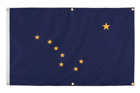 WallSafe™ Wall-Mounted Alaska Flag | Reinforced Edge Grommets | Made in USA - Image 3