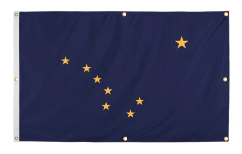 WallSafe™ Wall-Mounted Alaska Flag | Reinforced Edge Grommets | Made in USA - Image 4