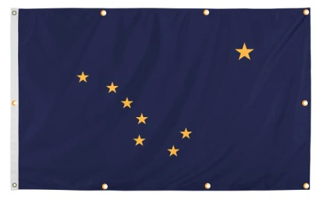 WallSafe™ Wall-Mounted Alaska Flag | Reinforced Edge Grommets | Made in USA - Image 5