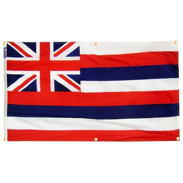 Hawaii Flag with Grommets Along the Edges for Wall Hanging - Image 3