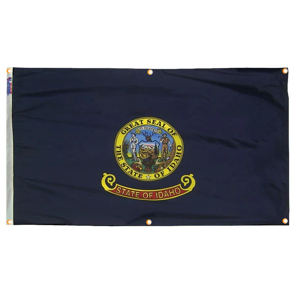 Idaho Flag with Grommets Along the Edges for Wall Hanging - Image 3