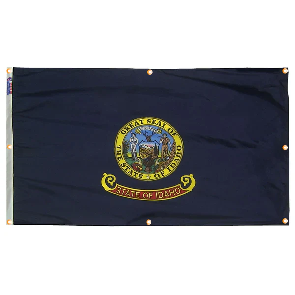 Idaho Flag with Grommets Along the Edges for Wall Hanging - Image 4