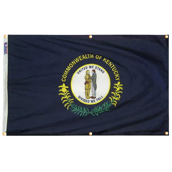 Kentucky Flag with Grommets Along the Edges for Wall Hanging - Image 3