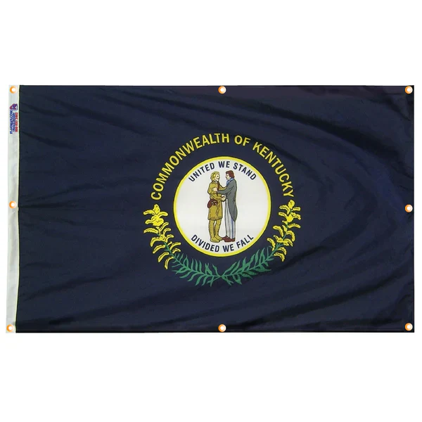 Kentucky Flag with Grommets Along the Edges for Wall Hanging - Image 4